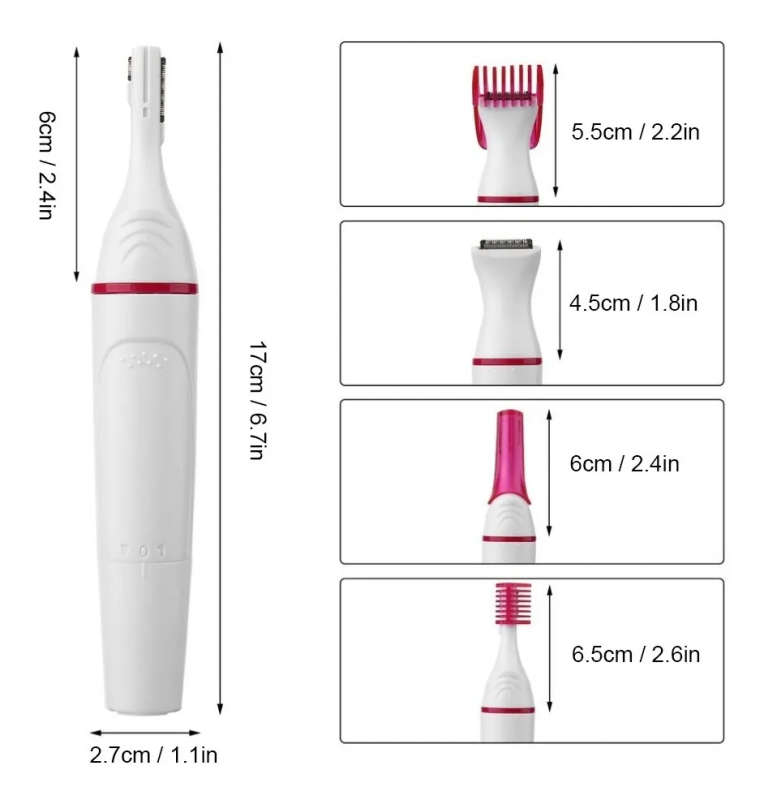 6 IN 1 LADY SHAVER BEAUTY KIT