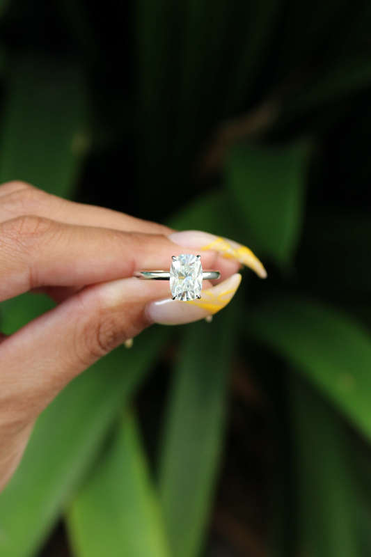 3ct Elongated Cushion Cut Engagement Rings