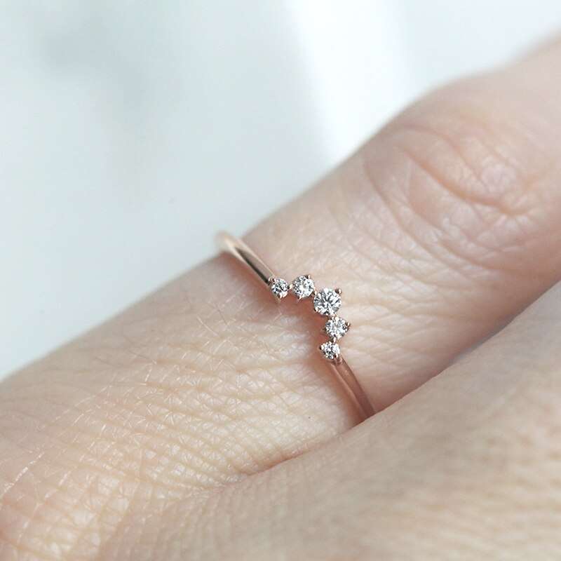 Moissanite Nesting Wedding Band