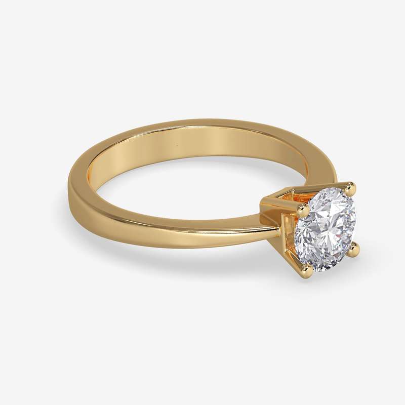 1.2ct Round Brilliant Cut Moissanite Ring
