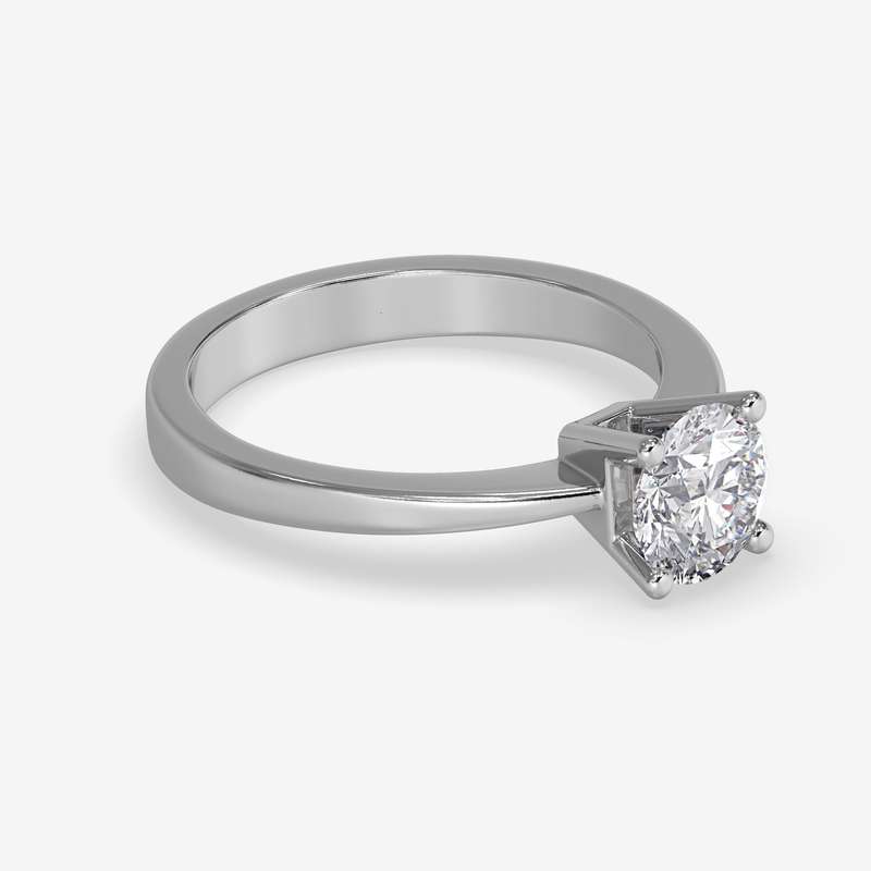 1.2ct Round Brilliant Cut Moissanite Ring