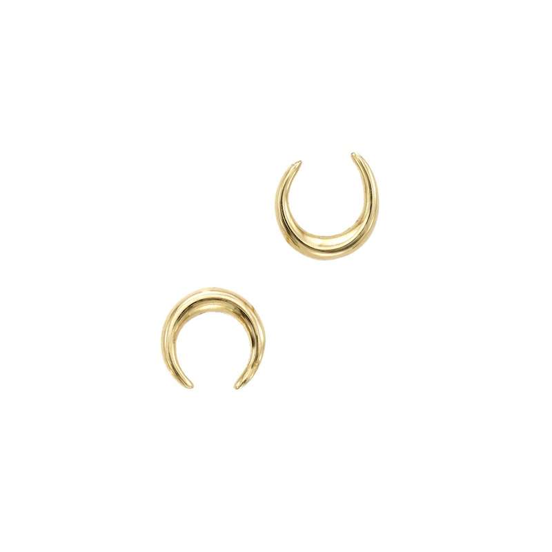 9ct Gold Crescent Earrings