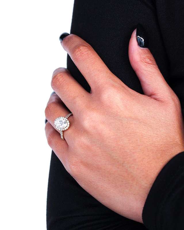 Oval Halo Engagement Ring