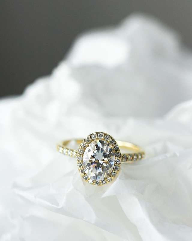 Oval Halo Engagement Ring