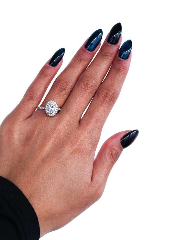 Oval Halo Engagement Ring