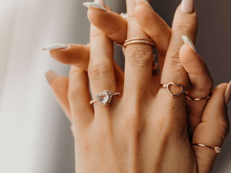 Heart Moissanite Halo Ring