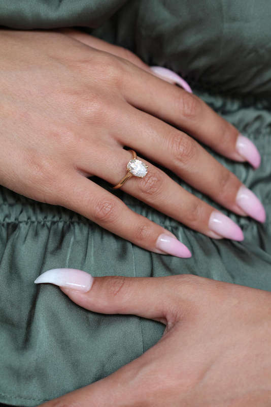 2ct Moissanite Oval Engagement Ring