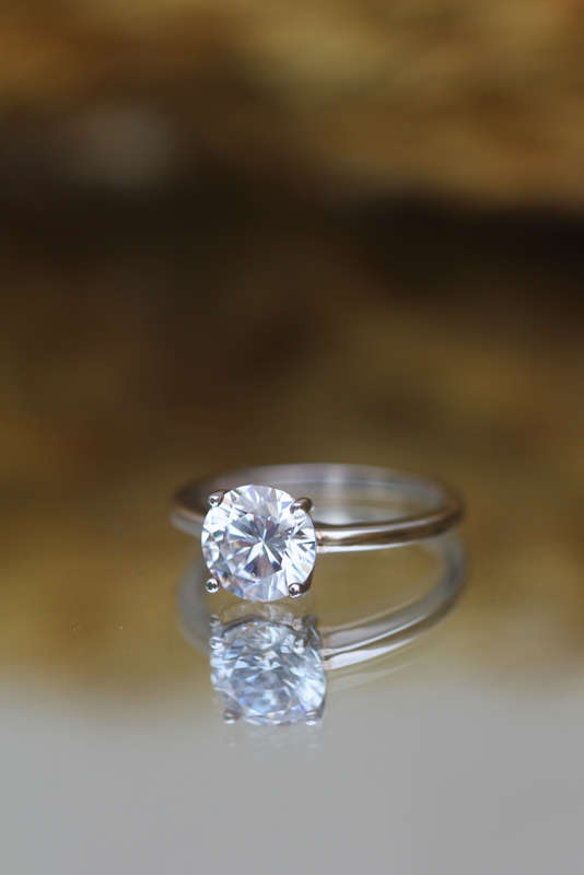 2ct Round Moissanite Solitaire Engagement Ring