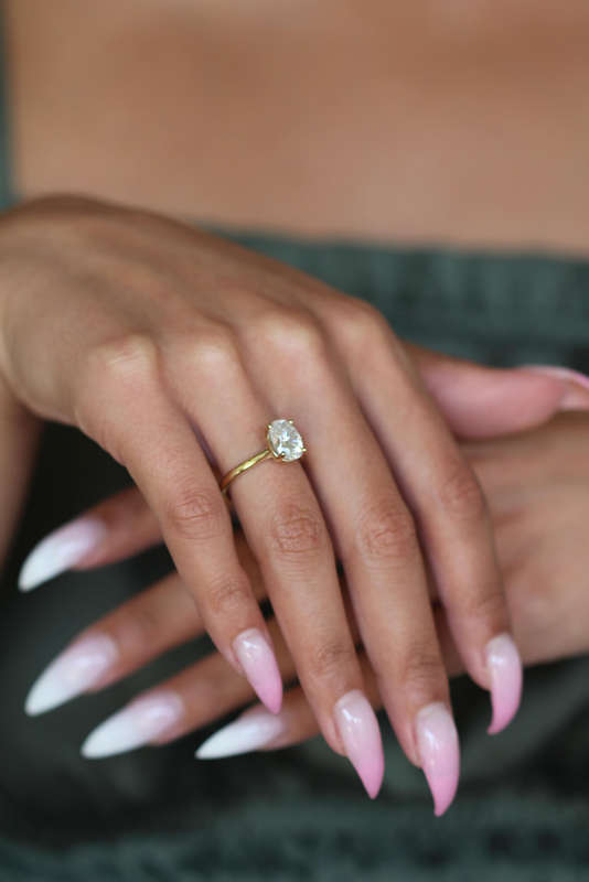 2ct Moissanite Oval Engagement Ring