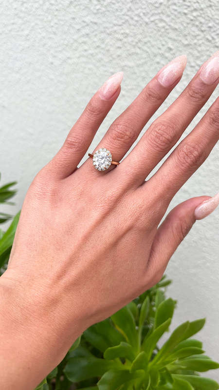 2ct Oval Halo Ring