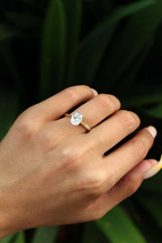 2ct Moissanite Oval Engagement Ring