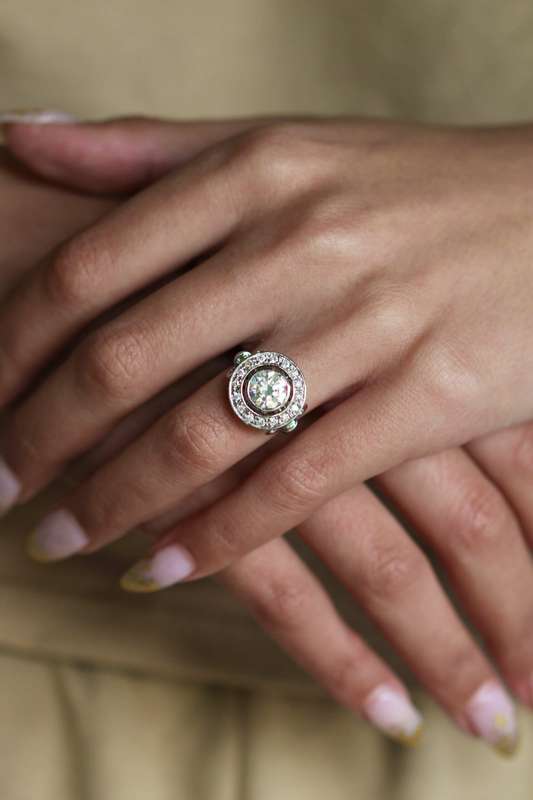 2ct Round Halo Ring