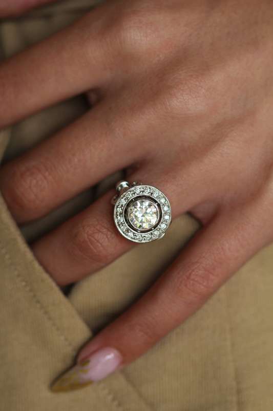 2ct Round Halo Ring