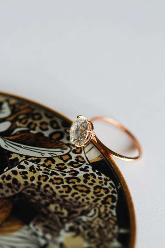 Round Brilliant Moissanite Engagement Ring