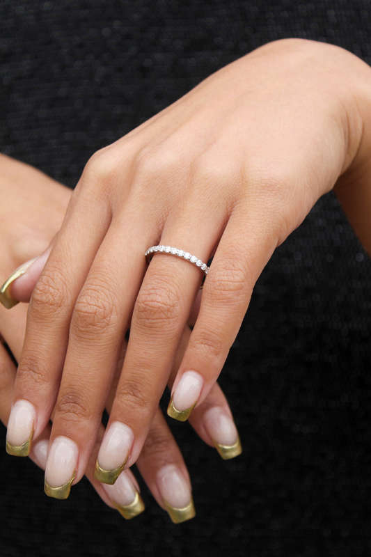 Pavé Moissanite Eternity Band