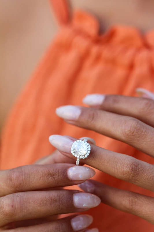 Cushion Halo Engagement Ring