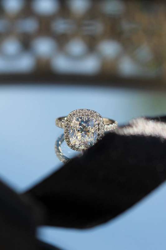 Cushion Halo Engagement Ring