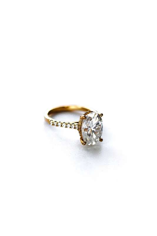 Naomi - 3ct Oval Hidden Halo Ring