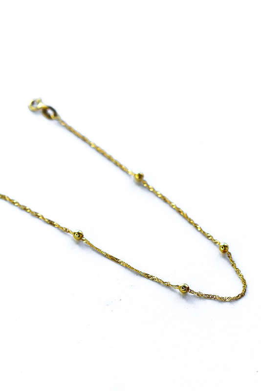 Gold Singapore and Ball Bracelet