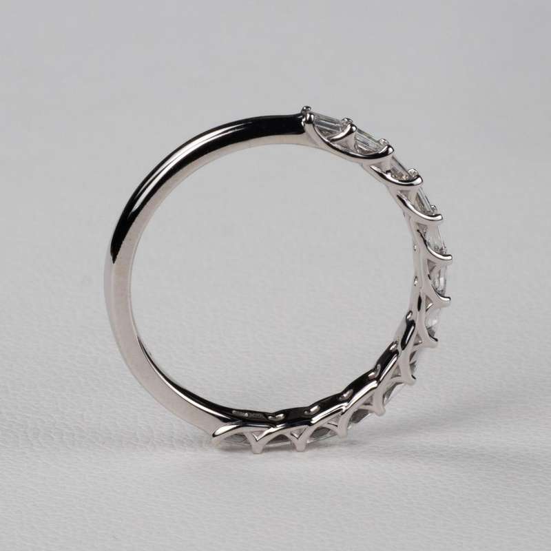 Baguette Moissanite Trellis Eternity Ring
