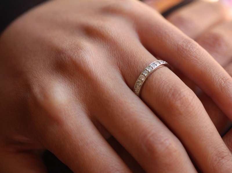 Channel Set Moissanite Eternity Ring