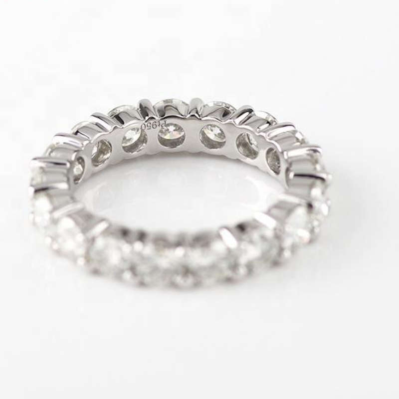 Full Round Moissanite Eternity Band