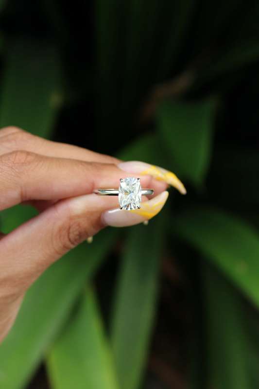 3ct Elongated Cushion Cut Engagement Rings
