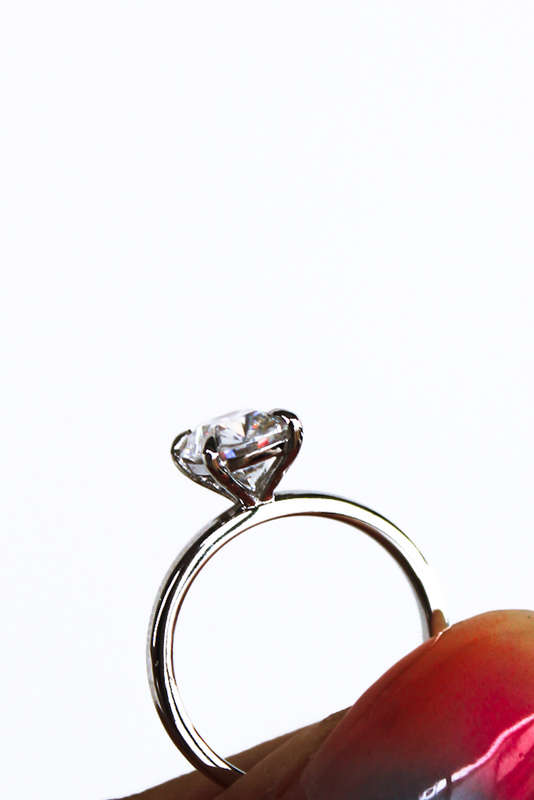 Elongated Cushion Moissanite Engagement Ring