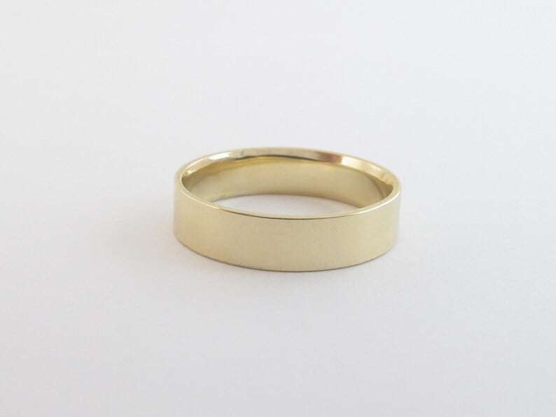 Mens 5mm Plain Wedding Band
