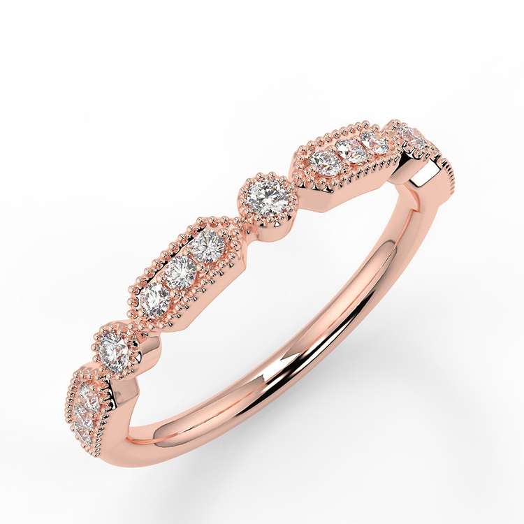 Art Deco Half Eternity Band
