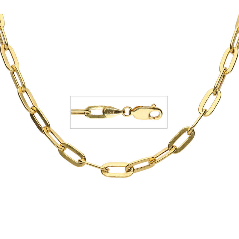 Gold Paperclip Chain - 3.6mm