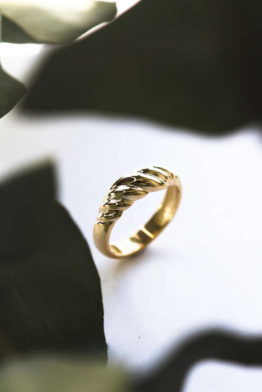Gold Croissant Ring