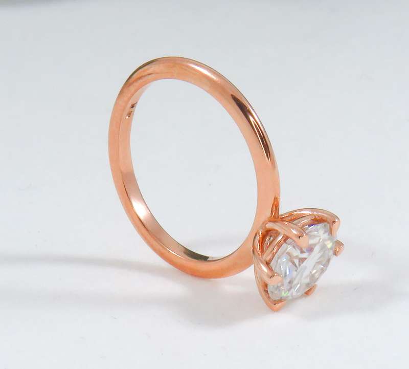 Round Moissanite Solitaire Engagement Ring