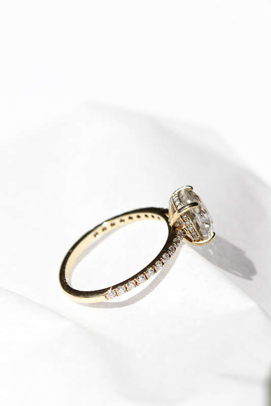 Sigrid - Elongated Cushion Cut Moissanite Engagement Ring