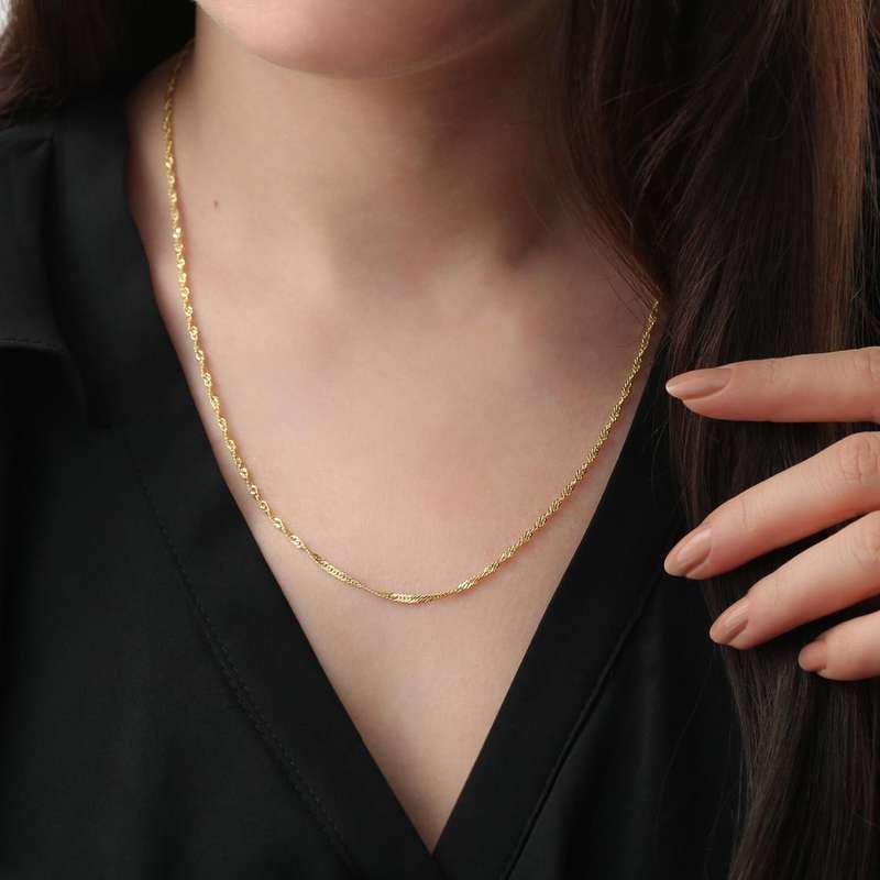 Gold Singapore Chain - 2.5mm