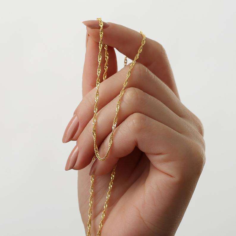 Gold Singapore Chain - 2.5mm