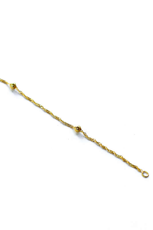 Gold Singapore and Ball Bracelet