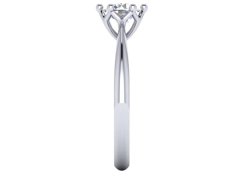 0.50ct Moissanite Solitaire Engagement Ring Set in 9ct White Gold