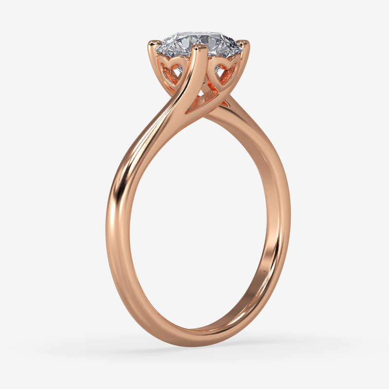 Solitaire Bypass Engagement Ring