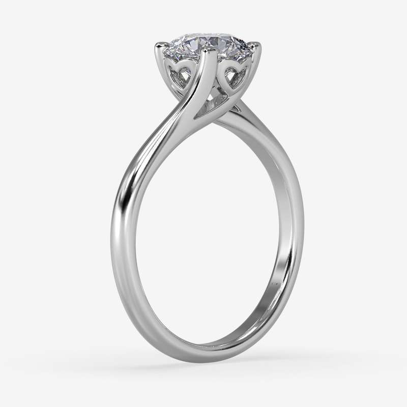 Solitaire Bypass Engagement Ring