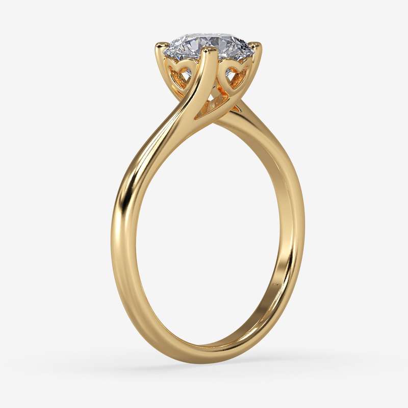 Solitaire Bypass Engagement Ring