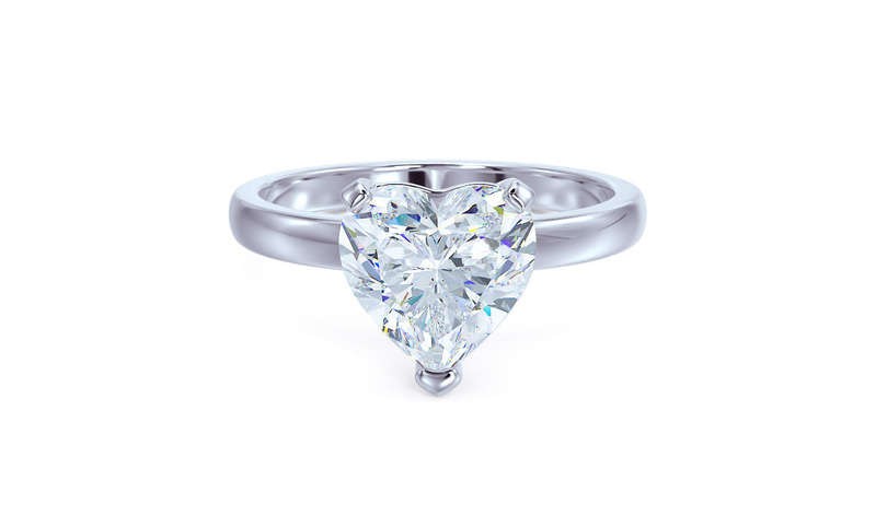 1.5ct Heart Solitaire Engagement Ring