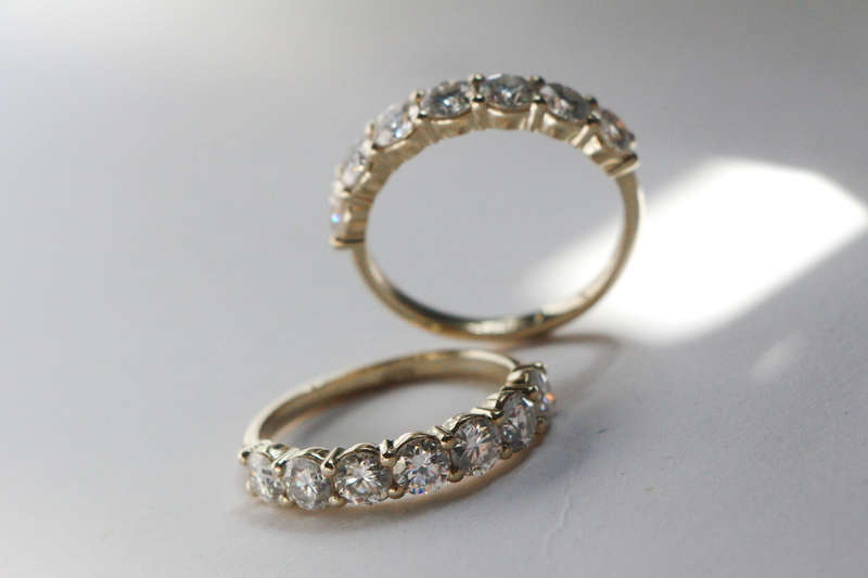 7 Stone Moissanite Eternity Band