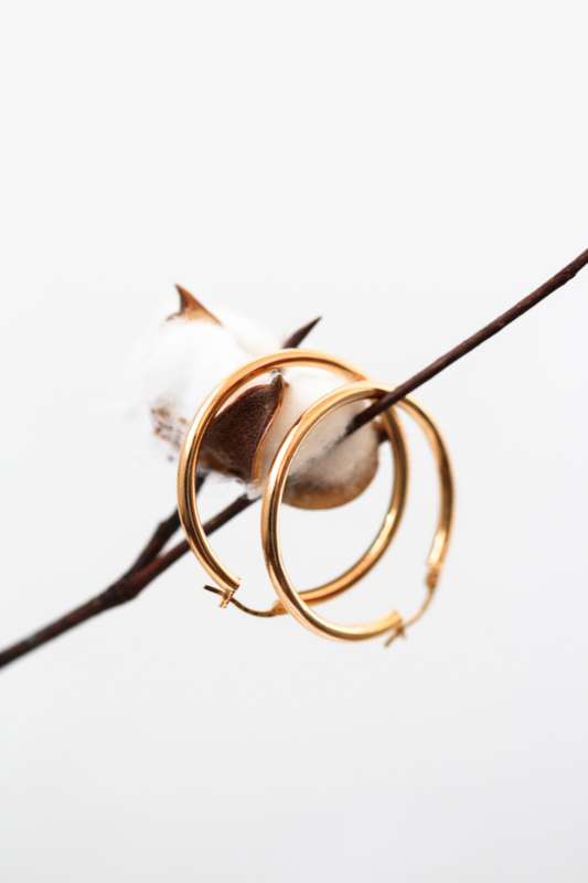 Large Gold Hoop Earrings