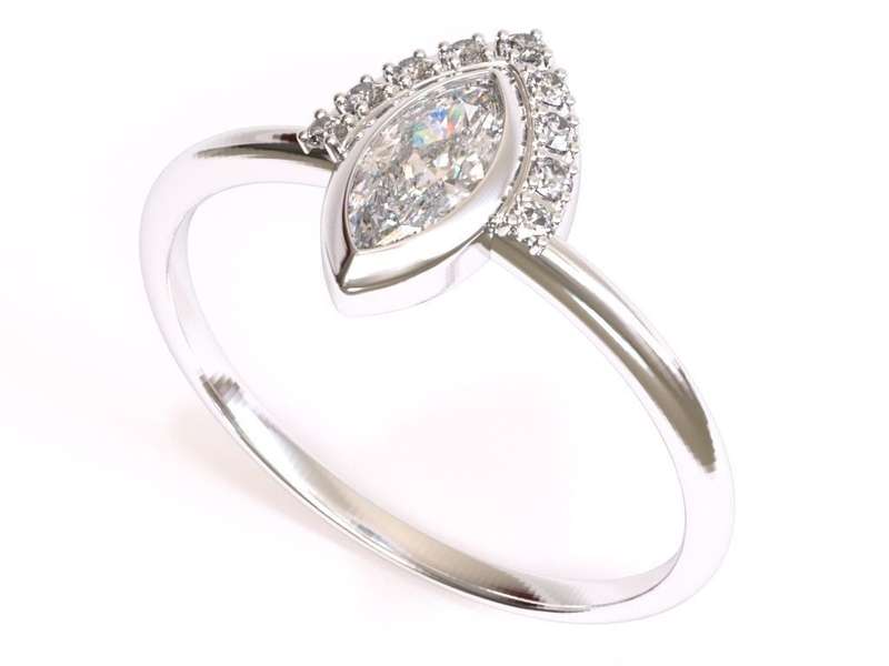 Marquise Bezel Engagement Ring
