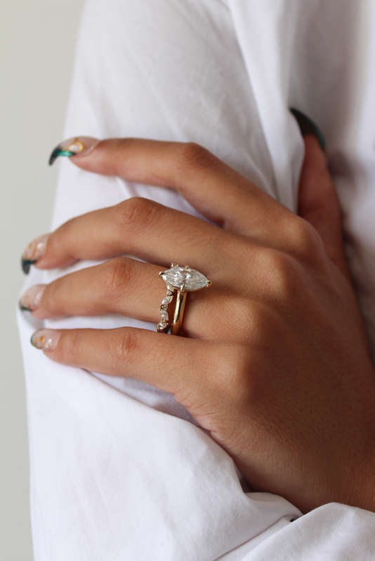 Marquise Wedding Ring Set
