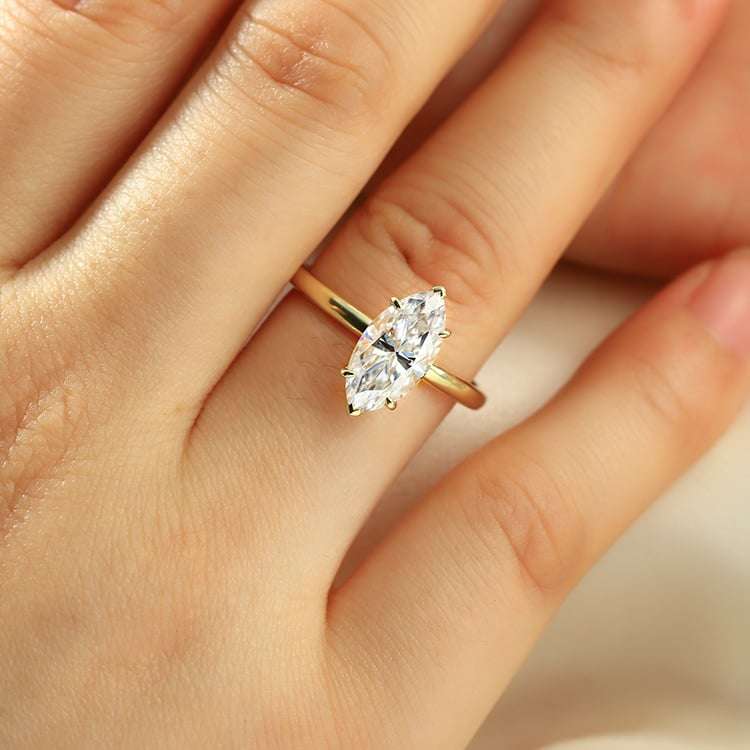 Marquise Solitaire Engagement Ring