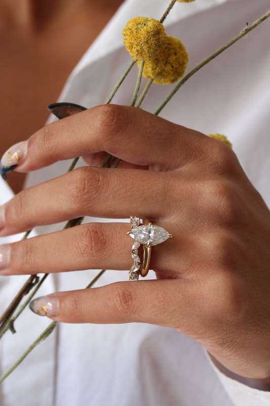 Marquise Wedding Ring Set