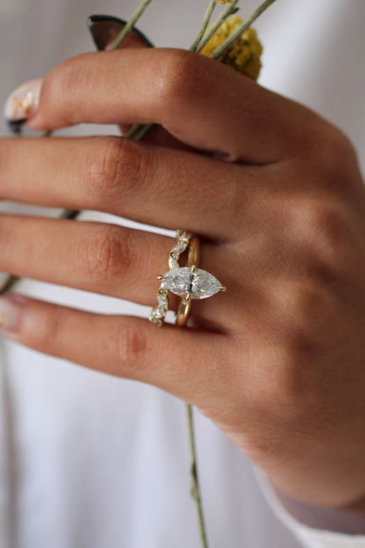 Marquise Wedding Ring Set