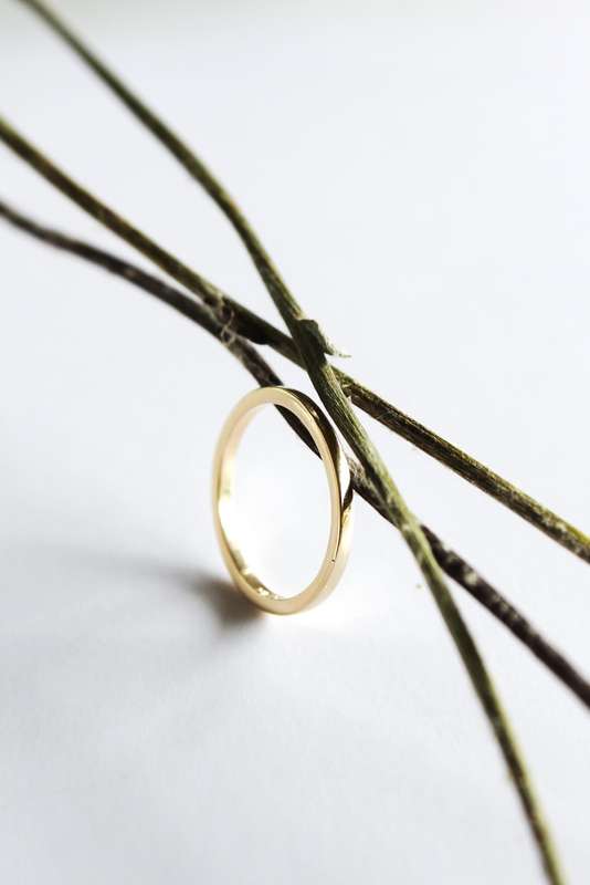 Yellow Gold Wedding Band - 1.3mm